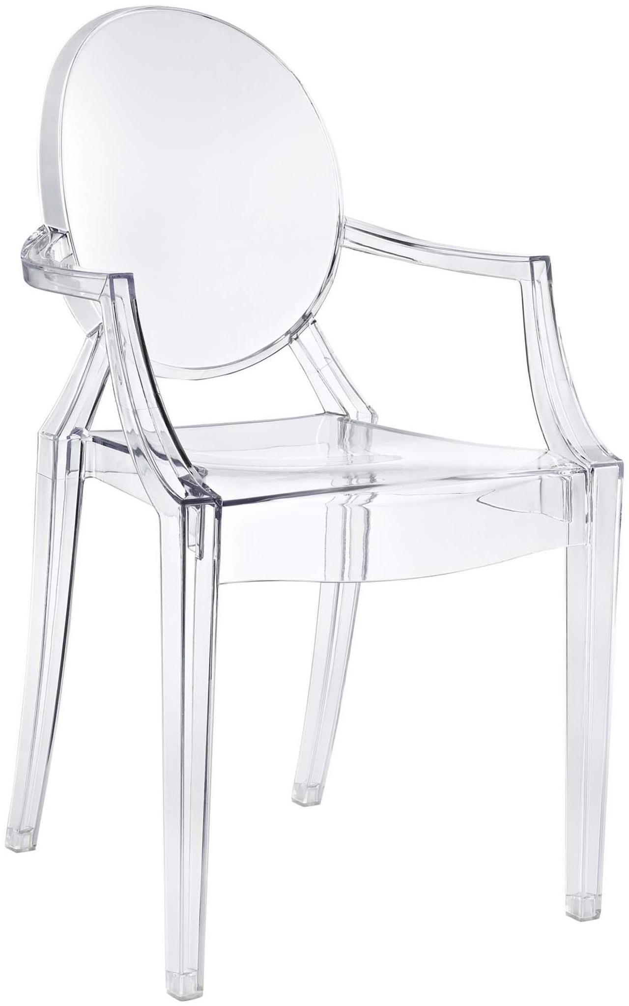 Alt view image 17 of 20 - Philippe Starck Style Louis Ghost Chair in Clear