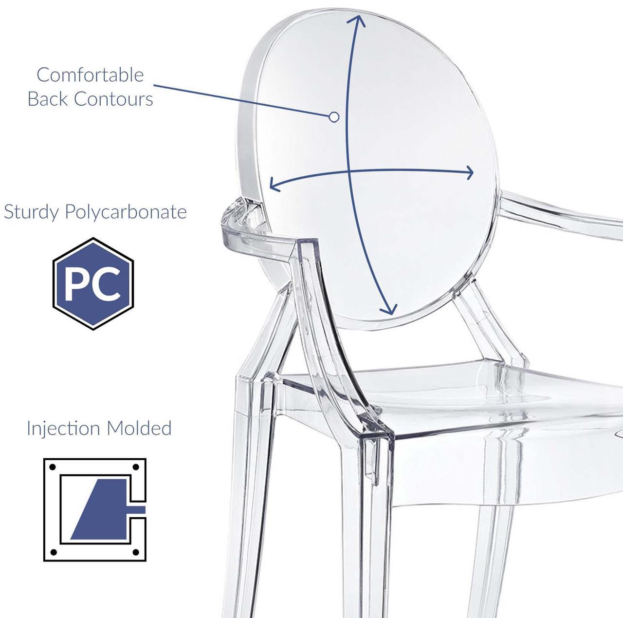 Alt view image 18 of 20 - Philippe Starck Style Louis Ghost Chair in Clear