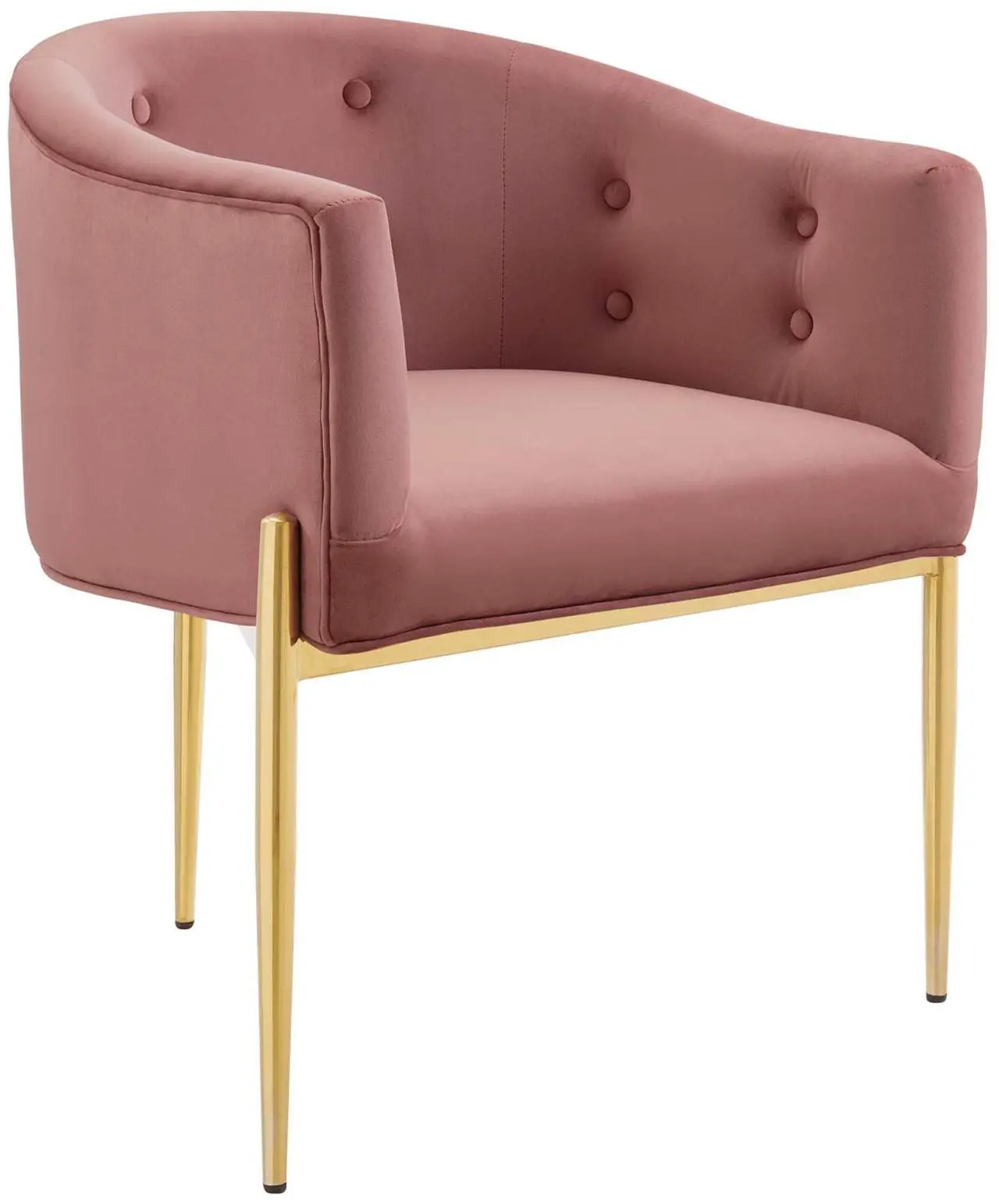 Alt view image 7 of 13 - Savour Tufted Performance Velvet Accent Chair Dusty Rose