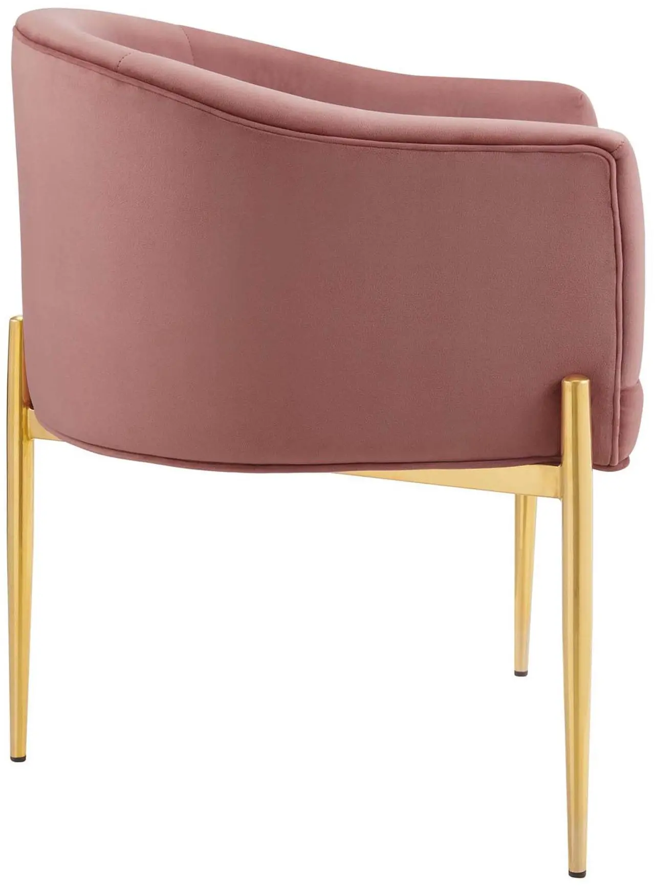 Alt view image 9 of 13 - Savour Tufted Performance Velvet Accent Chair Dusty Rose