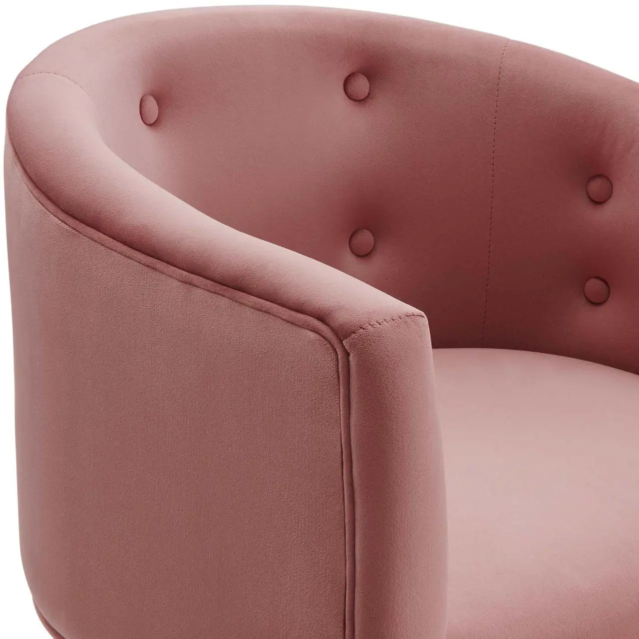 Alt view image 12 of 13 - Savour Tufted Performance Velvet Accent Chair Dusty Rose