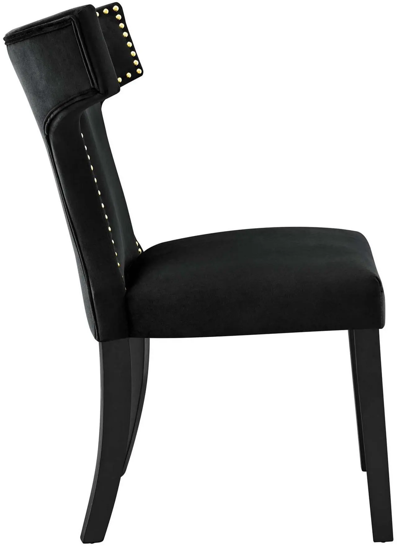 Alt view image 9 of 12 - Curve Performance Velvet Dining Chairs - Set of 2-EEI-5008