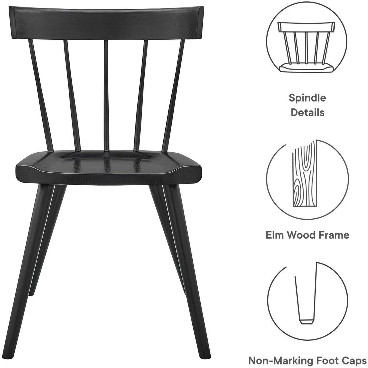 Alt view image 8 of 13 - Sutter Wood Dining Side Chair Set of 2
