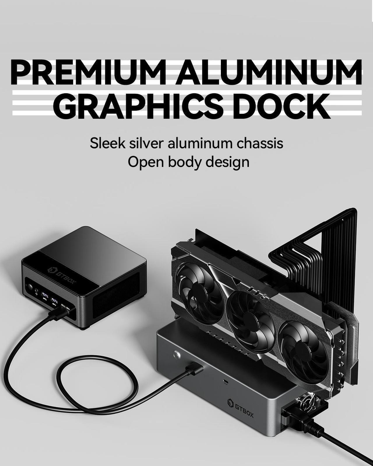 Alt view image 5 of 7 - GTBOX G-Dock EGPU Dock with Oculink Port 800W Power Supply