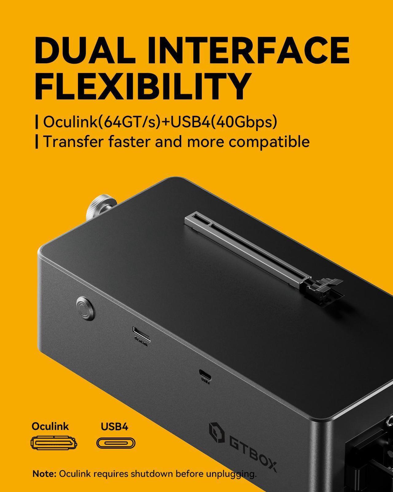 Alt view image 6 of 7 - GTBOX G-Dock EGPU Dock with Oculink Port 800W Power Supply