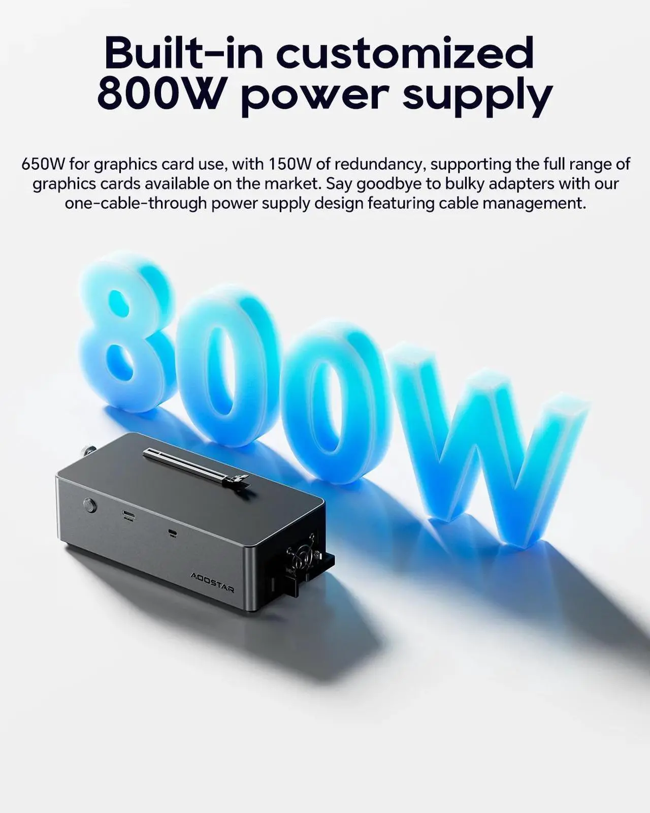 Alt view image 2 of 6 - GTBOX Aoostar AG02 EGPU DOCK Black