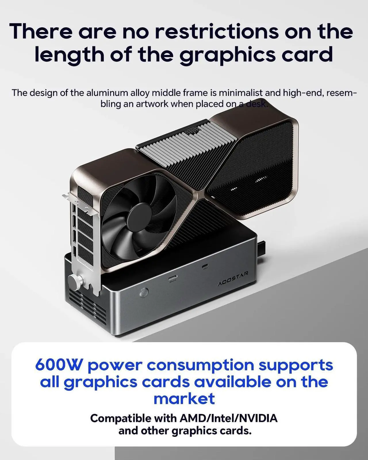 Alt view image 4 of 6 - GTBOX Aoostar AG02 EGPU DOCK Black