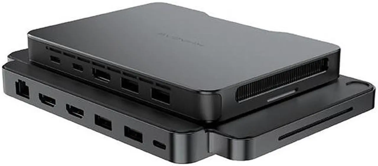 Alt view image 4 of 7 - Khadas Mind Dock for Mind Expansion Module, Built-in Audio System, Fingerprint Scanner, 9 Additional I/O Ports, Support Four 4K/60Hz Displays Mini Computer Built-in SD Card Reader for Swift