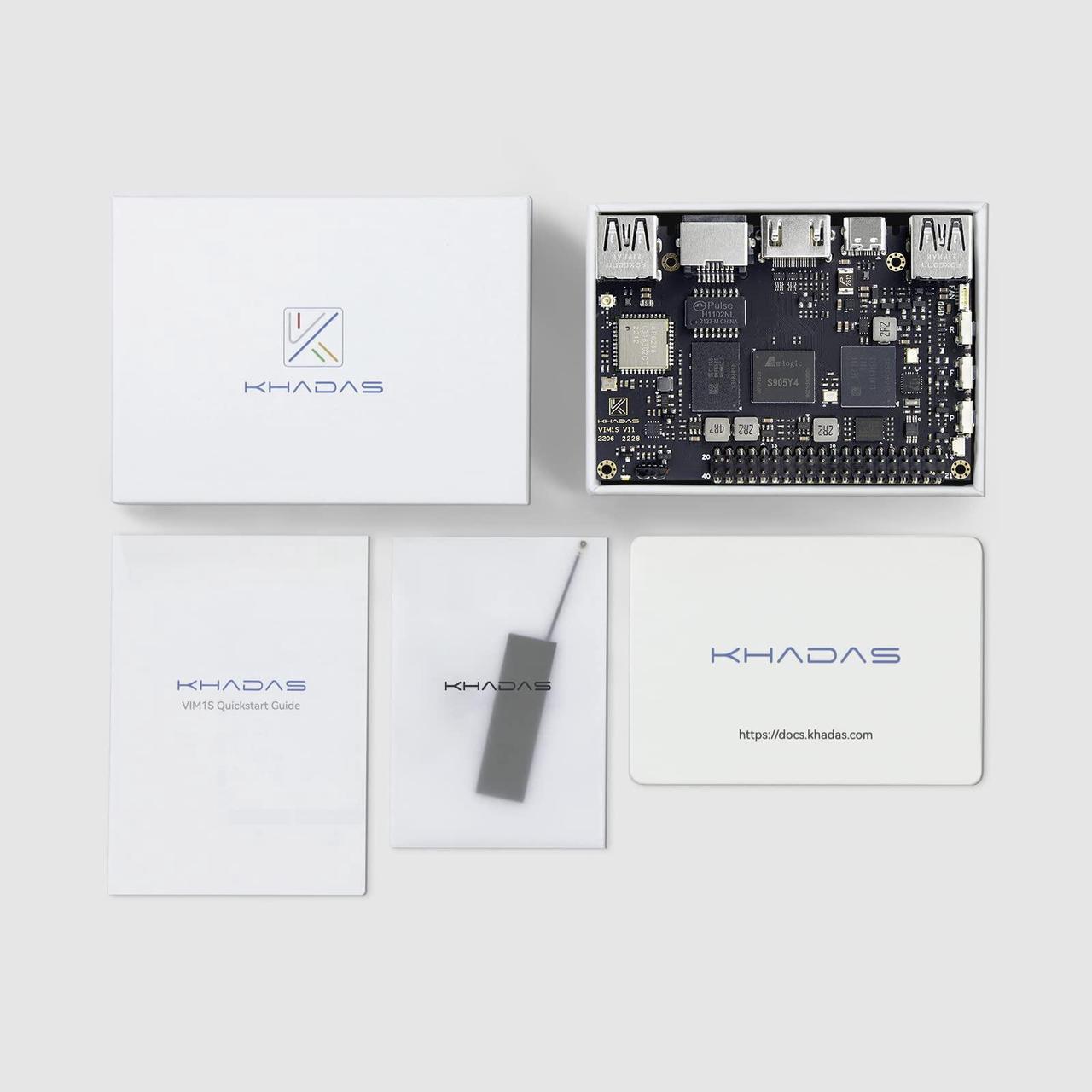 Alt view image 7 of 7 - Multi-OS TV Box, Khadas VIM1S single board computer Amlogic S905Y4 2GB 16GB Support 2.4G/5G WiFi Bluetooth 5.0, Multi-Video Decoder, Streaming Media Player HD/4K/HDR, UHS-I TF Card Extension