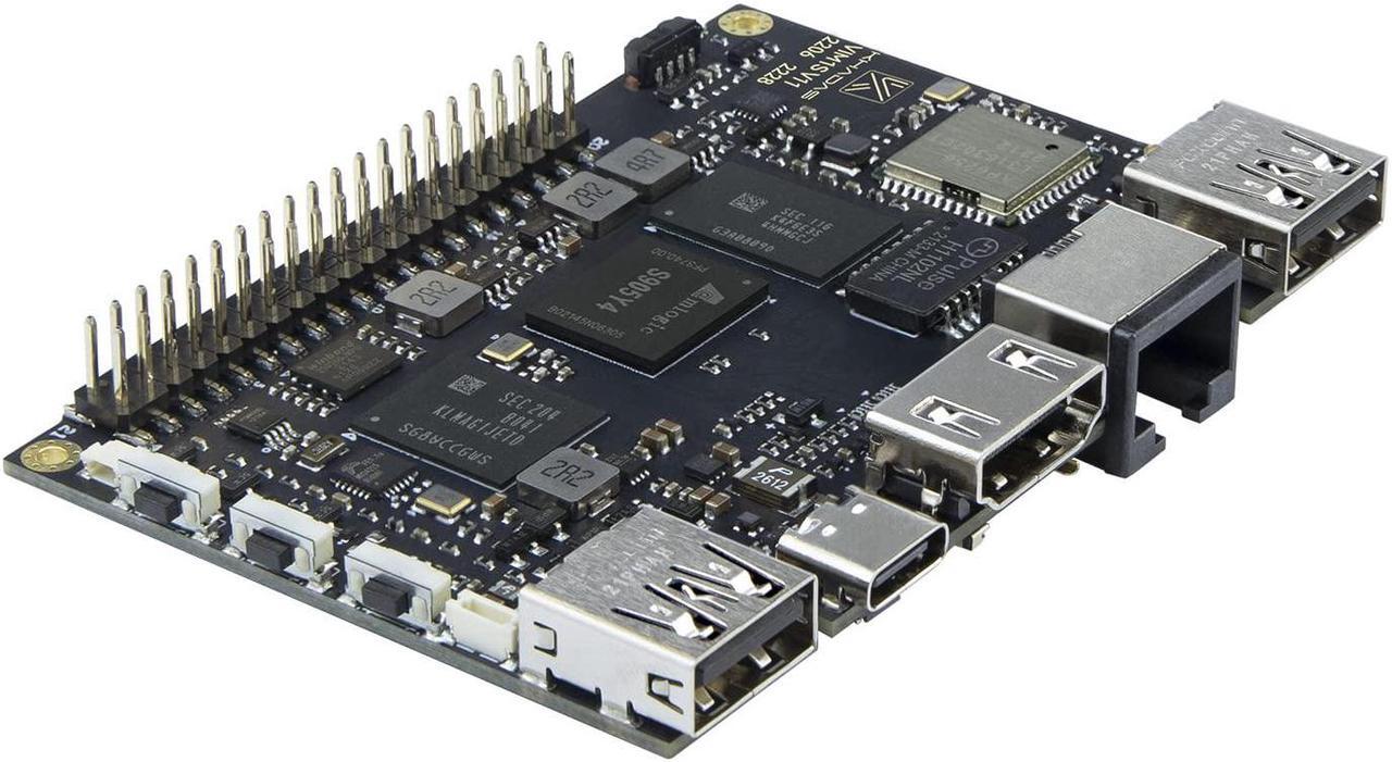 Alt view image 3 of 7 - Multi-OS TV Box, Khadas VIM1S single board computer Amlogic S905Y4 2GB 16GB Support 2.4G/5G WiFi Bluetooth 5.0, Multi-Video Decoder, Streaming Media Player HD/4K/HDR, UHS-I TF Card Extension