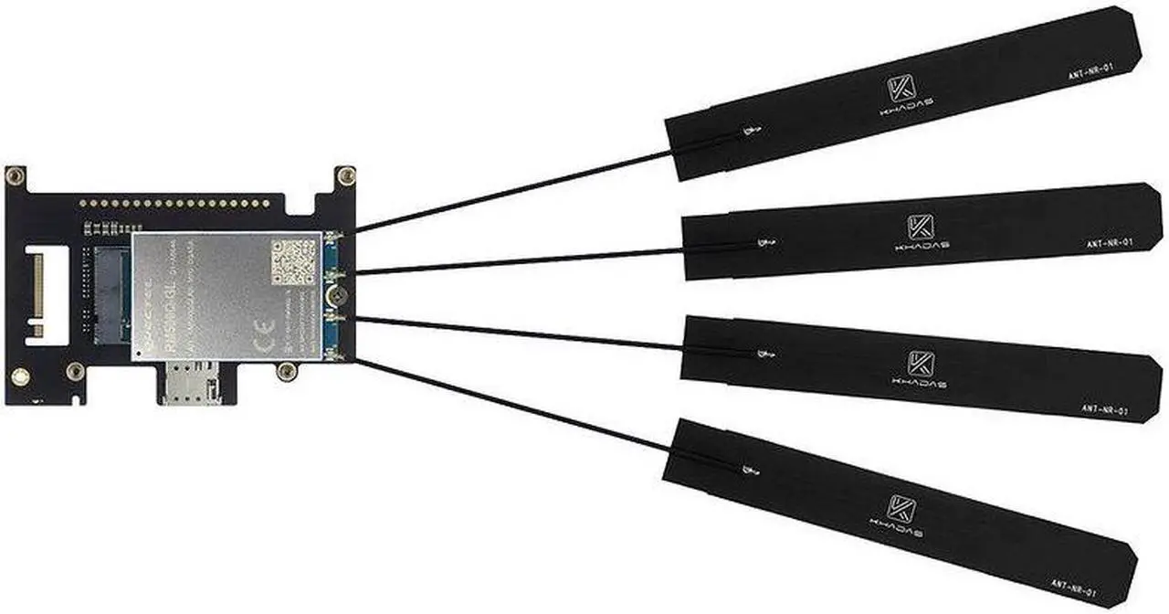 Alt view image 5 of 7 - Khadas M2X WWAN Extension Board with M.2 slot for adding a 4G/5G LTE module Support Nano-SIM Card Slot/18-Pin GPIO Header/4G/5G Active LED