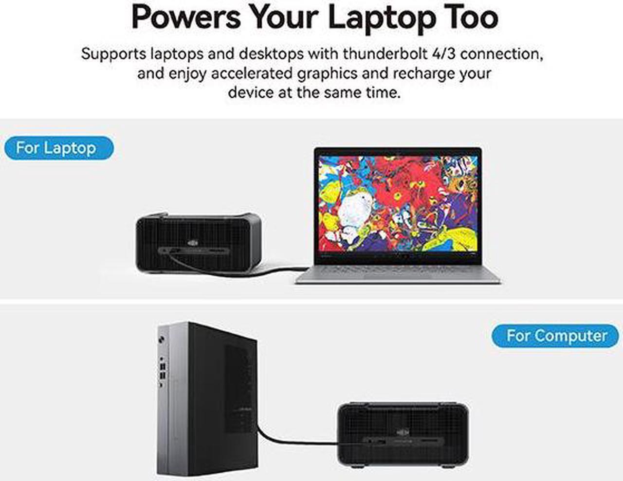 Alt view image 4 of 7 - Khadas Mind Graphics eGPU NVIDIA GeForce RTX 4060 Ti External Graphics Card, Desktop Docking Station, Mind link, Fingerprint reader, Thunderbolt 4, Speaker system, Ultra-HD Display 8K(60Hz) VRAM: 8GB