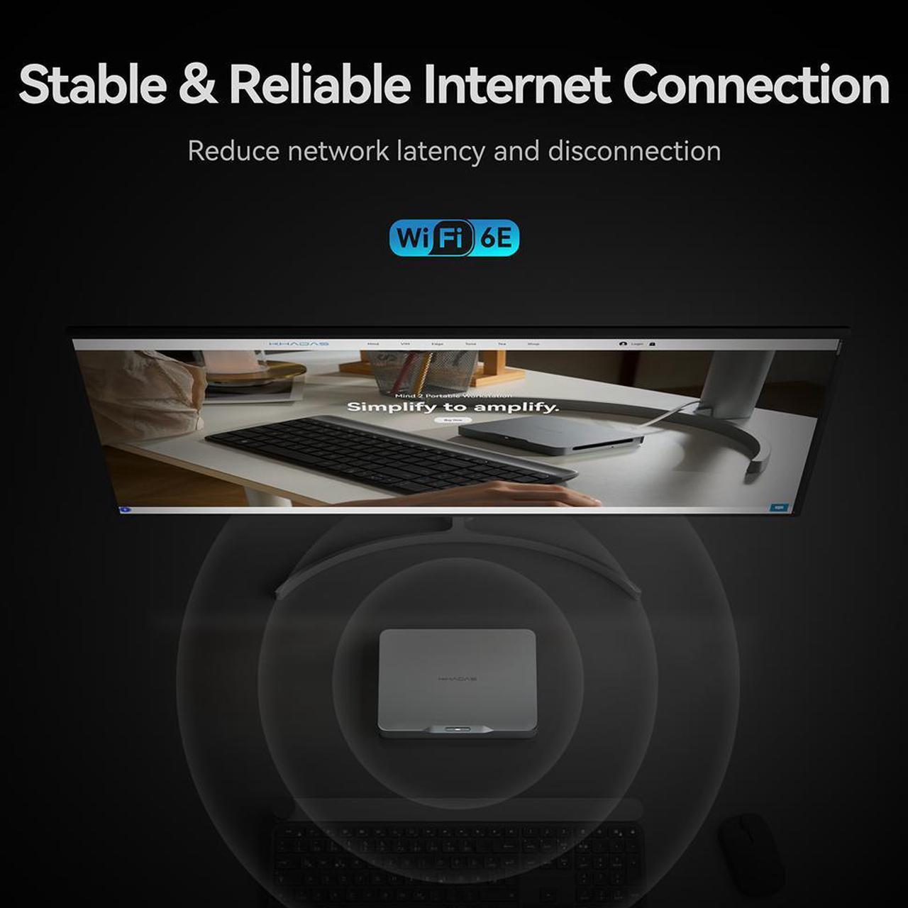 Alt view image 7 of 7 - Khadas Mind 2 AI Mini PC Intel Ultra 7 155H Micro Desktop Computer with 5.55Wh Standby Battery, ThunderBolt4, USB4, 32GB LPDDR5, 1TB PCIe 4.0 SSD, WiFi 6E, BT5.3, Portable Computer for Business Home