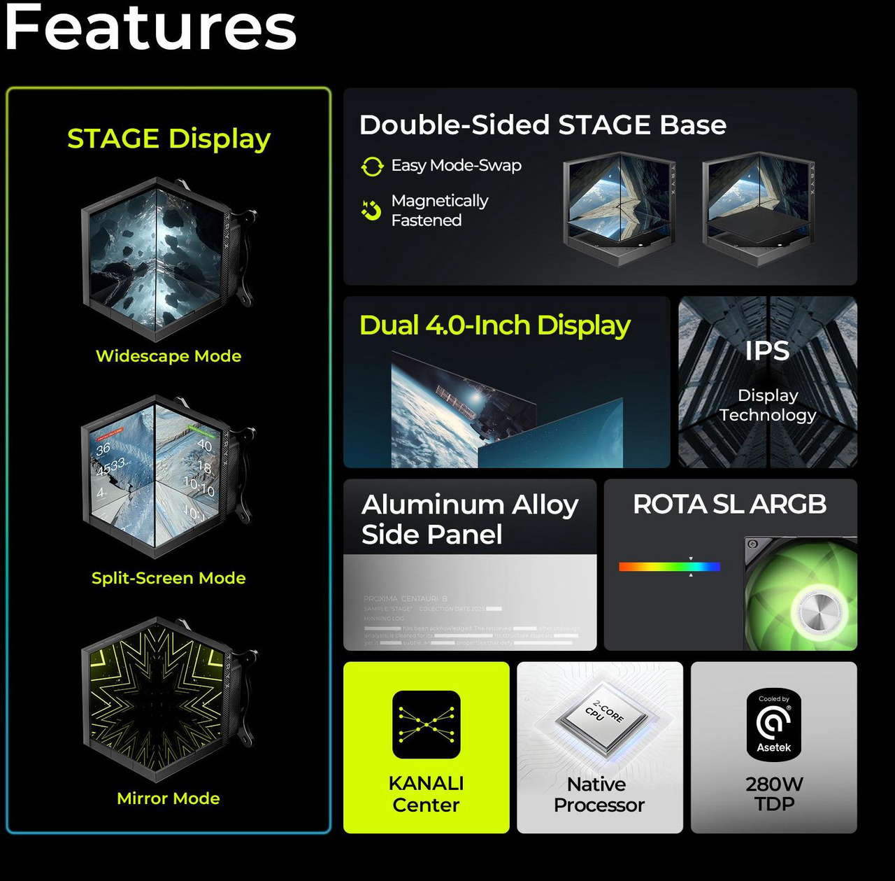 Open Box: TRYX Stage 360 ARGB 360mm AIO Dual 4.0'' Screen 720x720 Resolution AIO Cooler 360mm Three Display Modes Customizable Asetek 7th Gen V2 280w TDP with ROTA SL ARGB Fans Intel LGA 1851/1700 AMD AM5/AM4 - Newegg.com - Open Box condition - Image 10