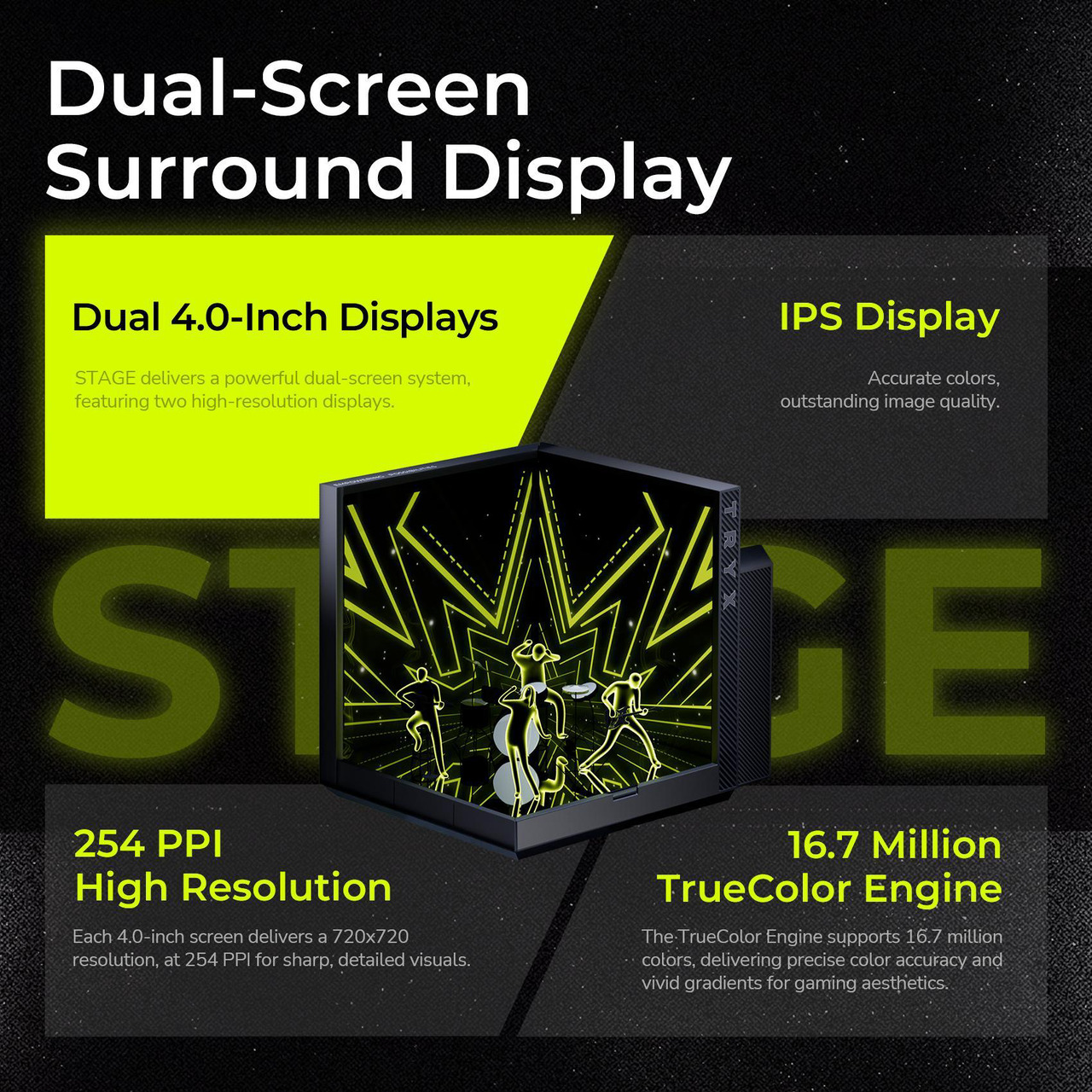 Open Box: TRYX Stage 360 ARGB 360mm AIO Dual 4.0'' Screen 720x720 Resolution AIO Cooler 360mm Three Display Modes Customizable Asetek 7th Gen V2 280w TDP with ROTA SL ARGB Fans Intel LGA 1851/1700 AMD AM5/AM4 - Newegg.com - Open Box condition - Image 11