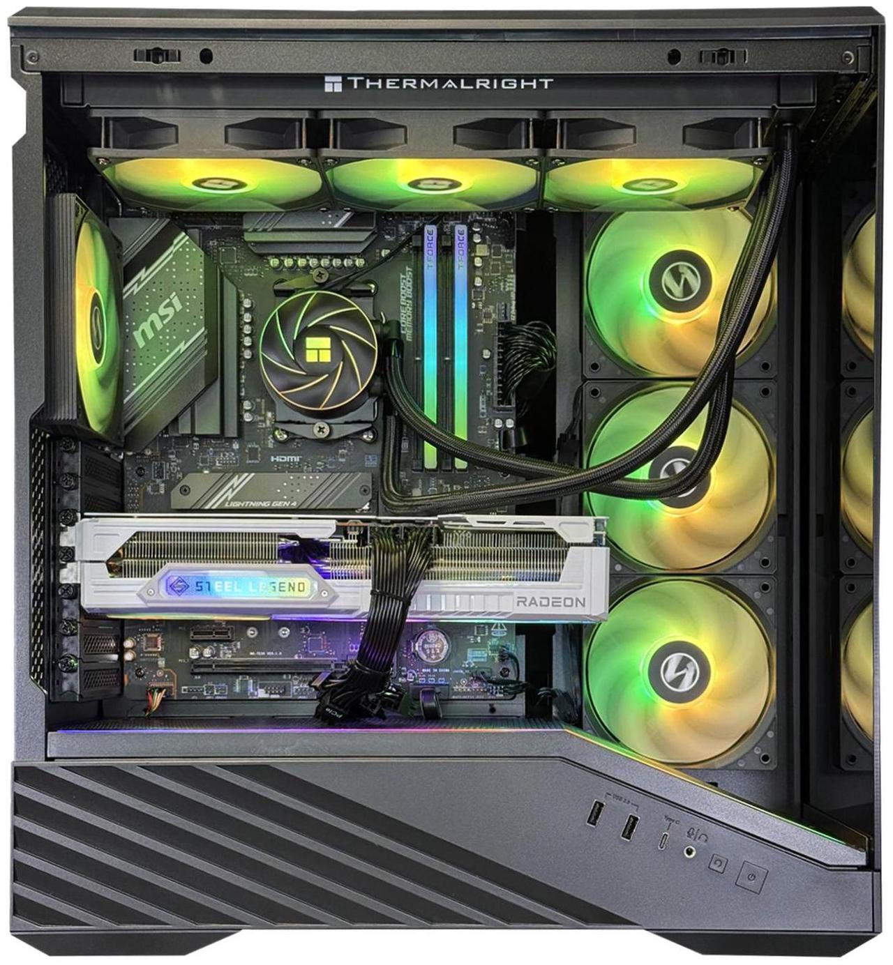 Alt view image 2 of 3 - Andromeda Insights Elite AMD Vector - RX 9070XT 16GB | Ryzen 7 9800X3D 4.7 GHz (5.2 GHz Turbo Boost) | 32GB DDR5 6000MHz | 2TB Gen4 SSD | 850W Gold PSU | ARGB Fans | Wi-Fi + BT | Win 11 Home