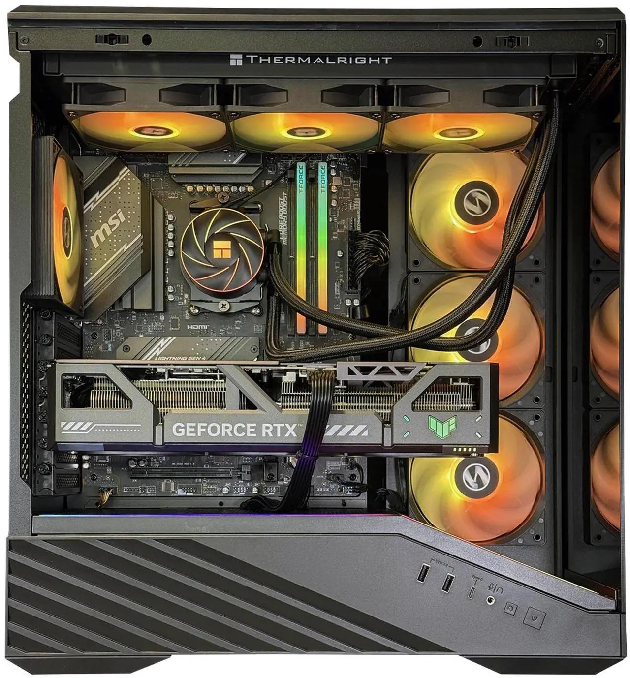 Alt view image 2 of 2 - Andromeda Insights Quasar Vector - RTX 5090 | Ryzen 9 9950X3D | 32GB DDR5 6000MHz | 2TB Gen4 SSD | 1200W Gold PSU | ARGB Fans | Wi-Fi + BT | Win 11 Home