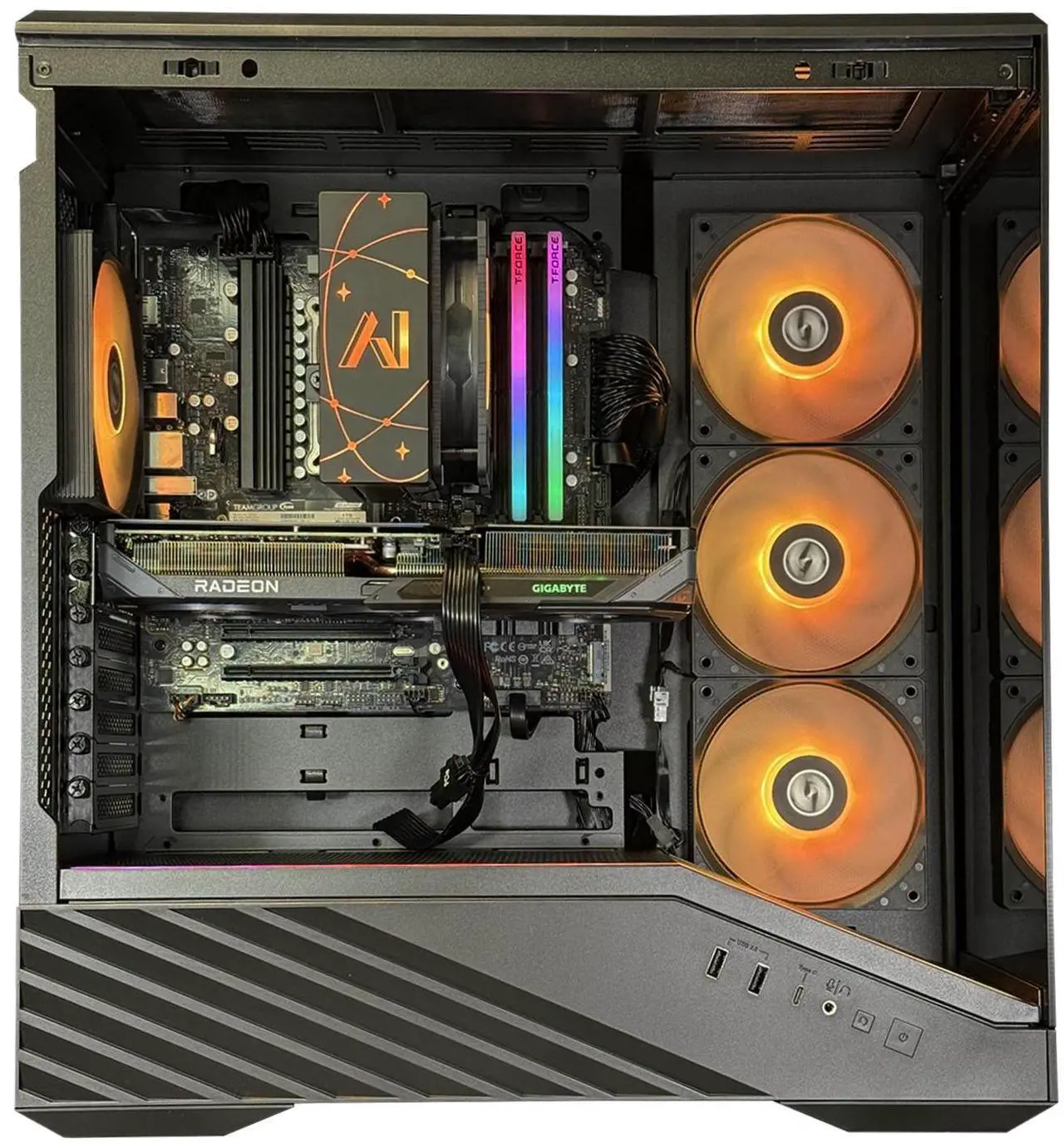 Alt view image 2 of 3 - Andromeda Insights Essentials AMD Vector - RX 9060XT 16GB | Ryzen 5 9600X | 16GB DDR5 6000MHz | 1TB Gen4 SSD | 650W Gold PSU | ARGB Fans | Wi-Fi + BT | Win 11 Home