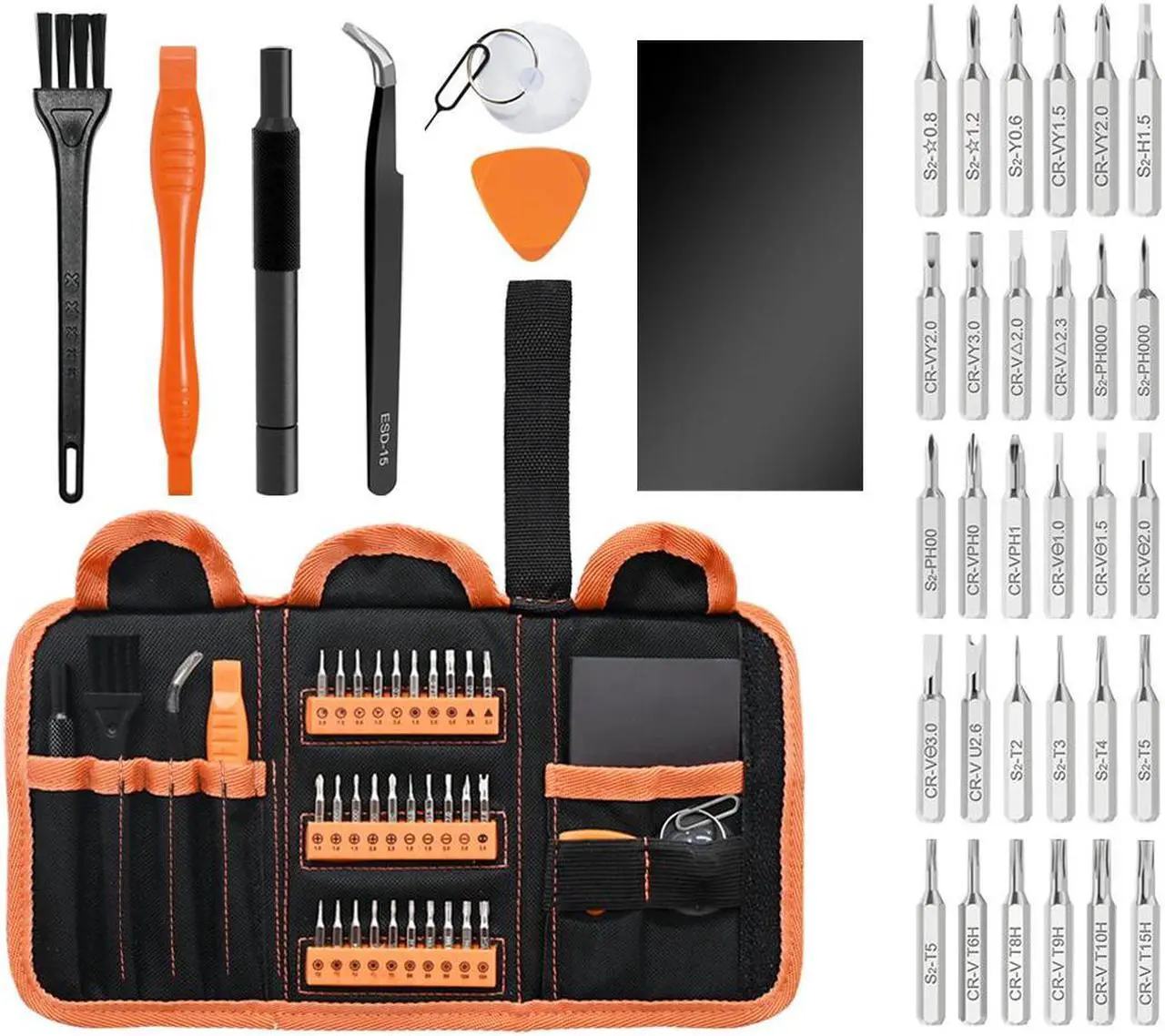 Main image of VCELINK Mini Precision Screwdriver Set with 30Pcs Torx T6 T8 T9 T15, P5, Phillips PH00, Triwing Y00 Bits, Repair Tool Kit Compatible with Ring Doorbell, PS4/5, Switch, Macbook, Xbox, Laptop, iPhone