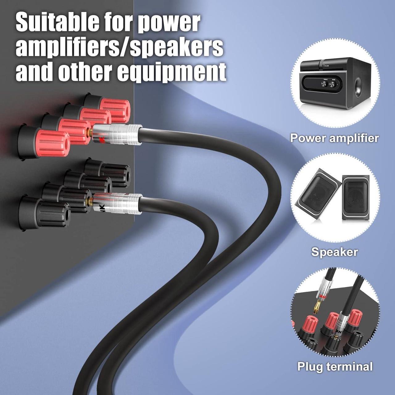 Alt view image 5 of 7 - VCELINK Speaker Banana Plugs 6 Pairs/12 Pcs, 24K Gold Plated Dual-Screw Type Speaker Connector for Speaker Wire, Home Theater, Wall Plate, Audio/Video Receiver and Sound Systems (Red+Black)