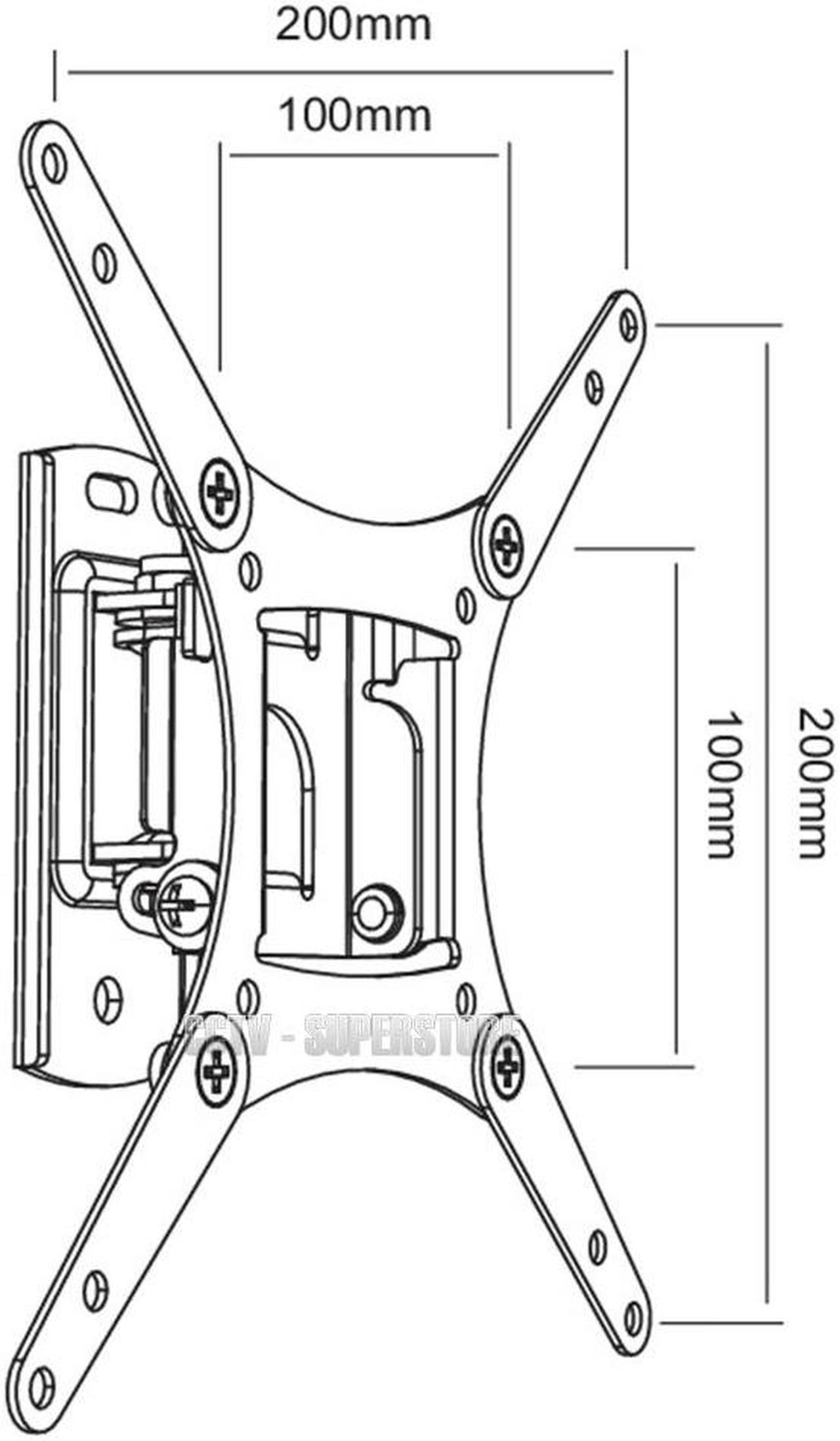 Alt view image 4 of 4 - Cables Direct Online TV Wall Mount Bracket 13-37 inch LED LCD TV Slim Flat Swivel Tilt VESA Bracket, Easy Installation