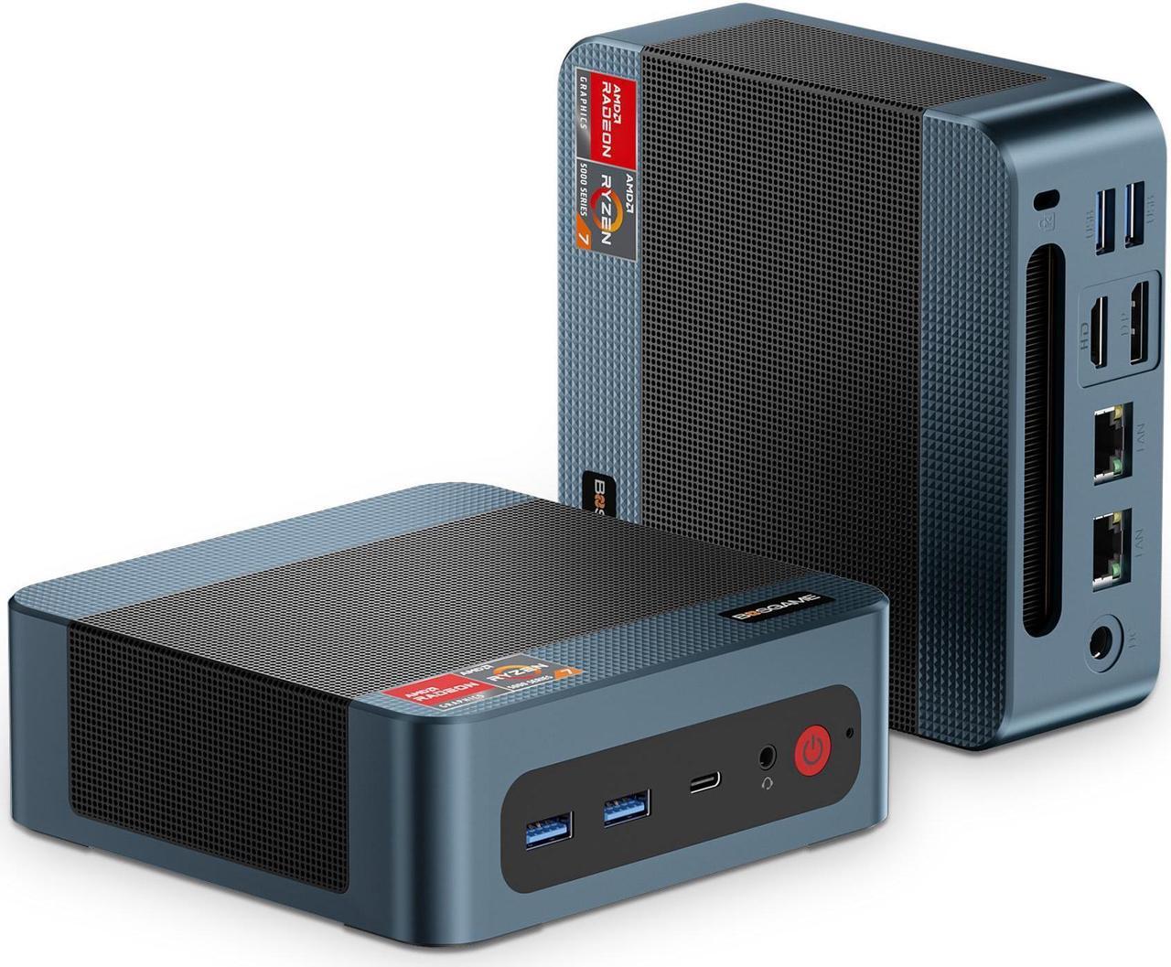 Main image of BOSGAME P3 Lite Mini PC, AMD Ryzen 7 6800H 32GB DDR5 RAM 1TB PCIe SSD Mini Desktop Computers Windows 11 Pro/4K Triple Display/Dual 2.5GbE/WiFi 6E/Gaming/Office/Home