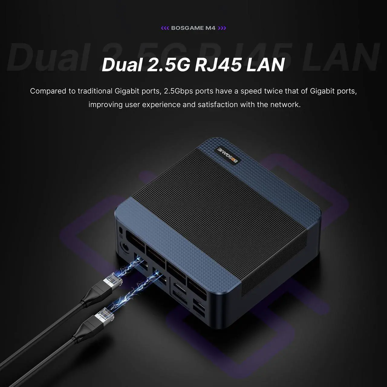 Alt view image 6 of 7 - BOSGAME M4 Mini PC Desktop Computers, AMD Ryzen 7 8745HS, 32GB DDR5, 1TB PCle SSD, 4K Triple Display & USB4 & Oculink, Dual 2.5G LAN & Wi-Fi 6E & BT5.2, Compact Silent PC for Gaming, Office, Design