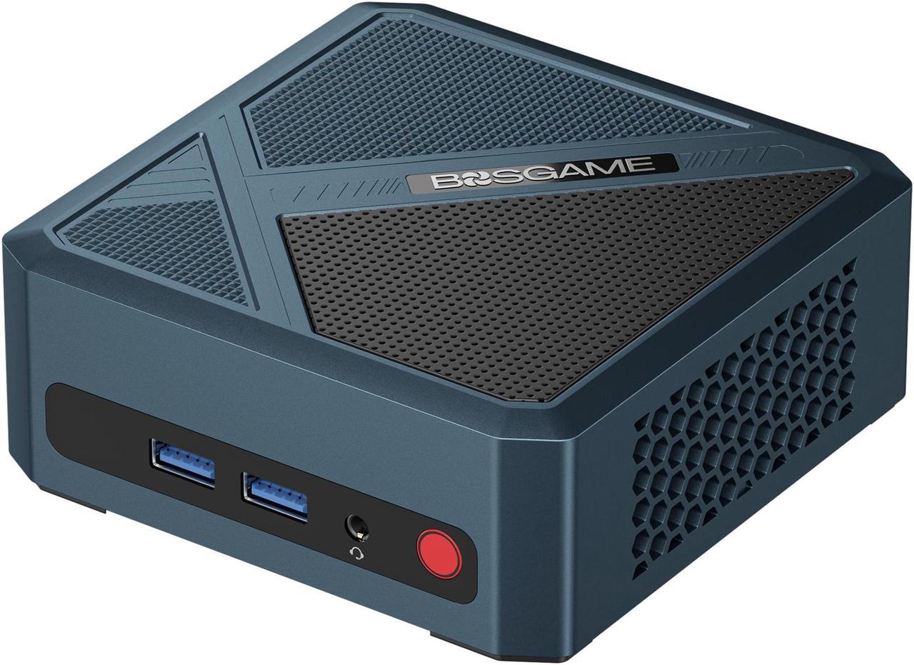 BOSGAME P5 Gaming Mini PC,AMD Ryzen 5 6600H(6C/12T,UP to 4.5GHZ),Mini Computers 24GB DDR5 RAM 512GB M.2 NVMe SSD,Micro PC Support Dual USB4/Quad Display/WiFi 6E/BT5.2/8K UHD/Gaming/Office