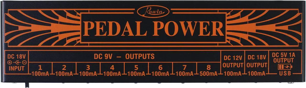 Alt view image 6 of 7 - Rowin PW-1 Pedal Power Supply Update Output Multi Circuit Power Supply For Guitar Pedal 10 Ways 9V/12V/18V DC Outputs & 1 Way 5V USB True Bypass