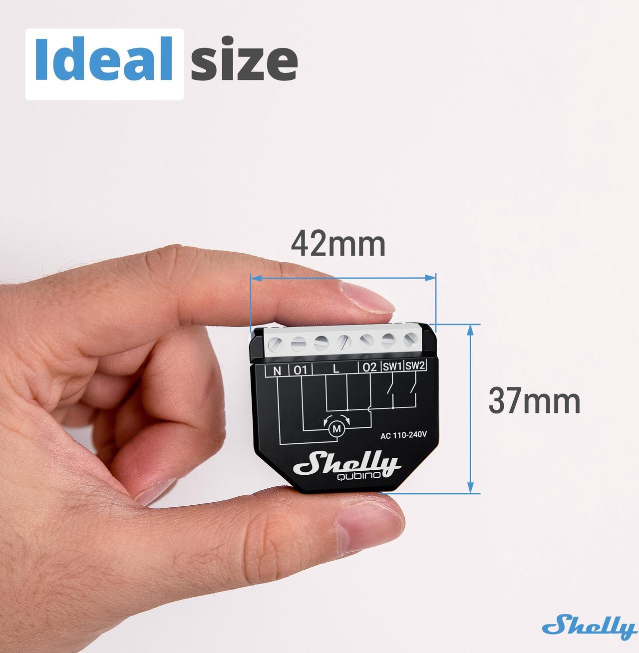 Alt view image 2 of 7 - Shelly Wave Shutter US UL | Z-Wave Shutter Controller | Power Metering | Z-Wave Repeater | Easy to Install | iOS & Android App | Home Automation