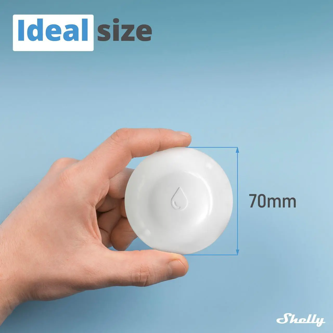 Alt view image 7 of 7 - Shelly Flood | Wireless Smart flood Sensor | Leaking & Dripping Alarm | Temperature Measurement | Floor Heating Control | iOS & Android App | Compact Design