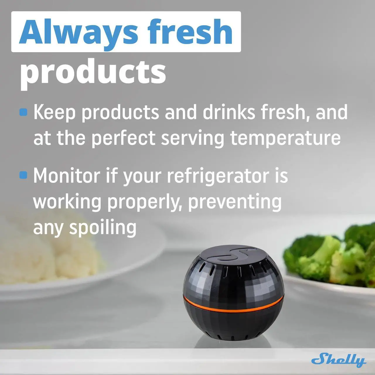 Alt view image 2 of 7 - Shelly H&T | WiFi-Operated Smart Humidity and Temperature Sensor | No Hub required | 1 year-life battery | iOS & Android App | Home Automation | Black