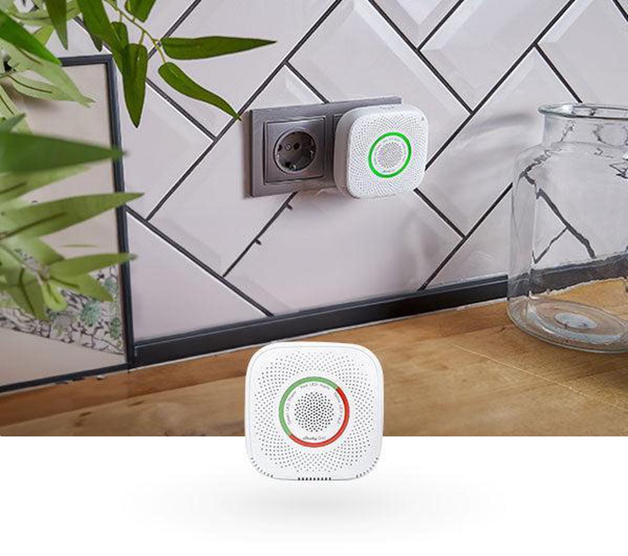 Alt view image 3 of 6 - Shelly Gas CNG detector | Wi-Fi Smart Gas Sensor with Sound and Light Alarm | Certified | Flame Resistant | Wire-free | Scene Activation | iOS & Android App