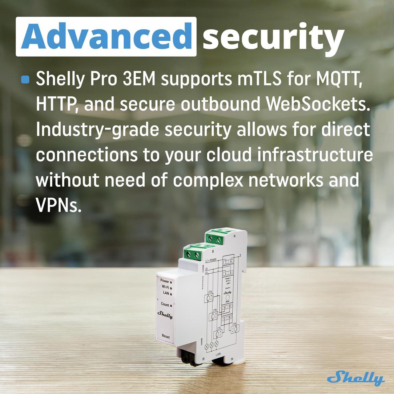 Alt view image 5 of 7 - Shelly Pro 3EM (120A) | WiFi & Bluetooth 3-Phase Smart Energy Meter | 2-Way Consumption | Compatible with Google Home & Alexa | iOS & Android App | No Hub Required | Home Automation