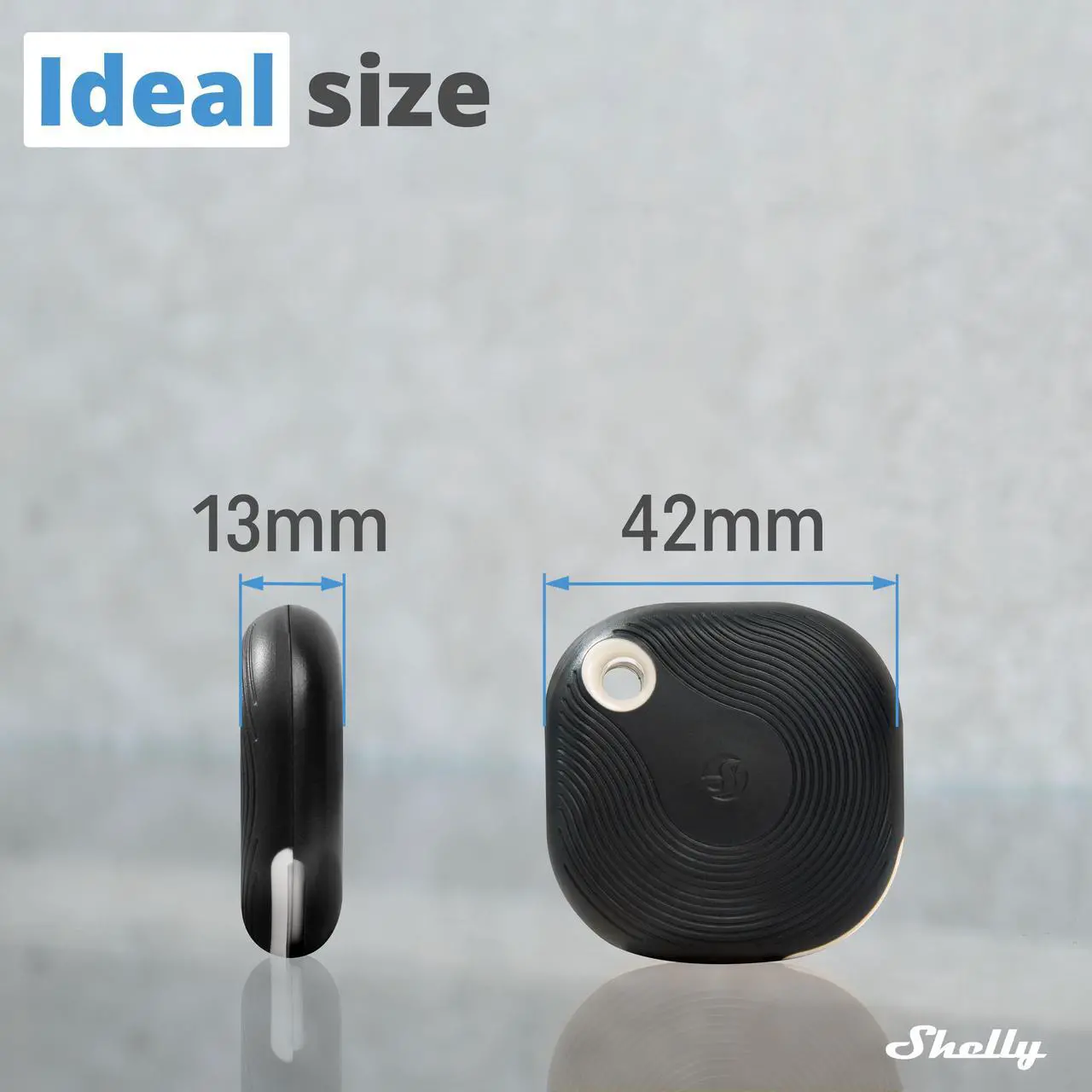 Alt view image 2 of 7 - Shelly Blu Button Tough | Bluetooth-Operated Multi-Click Action and Scenes Activation Button | Versatile Control | IP54 Waterproof | Broad Range | Home Automation | Black