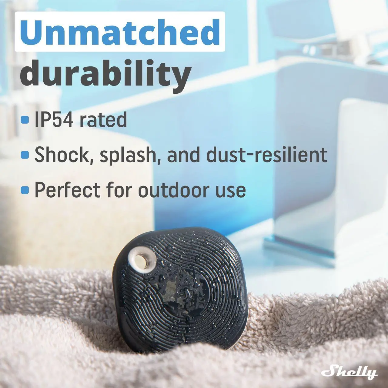 Alt view image 7 of 7 - Shelly Blu Button Tough | Bluetooth-Operated Multi-Click Action and Scenes Activation Button | Versatile Control | IP54 Waterproof | Broad Range | Home Automation | Black
