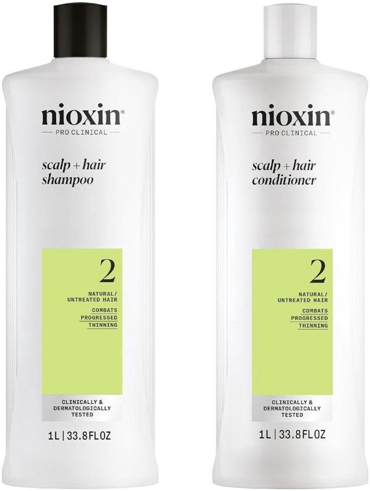 Main image of Nioxin System 2 for Natural Hair with Progressed Thinning Cleanser Shampoo 33.8 oz  and Scalp Therapy Conditioner 33.8 oz - Set