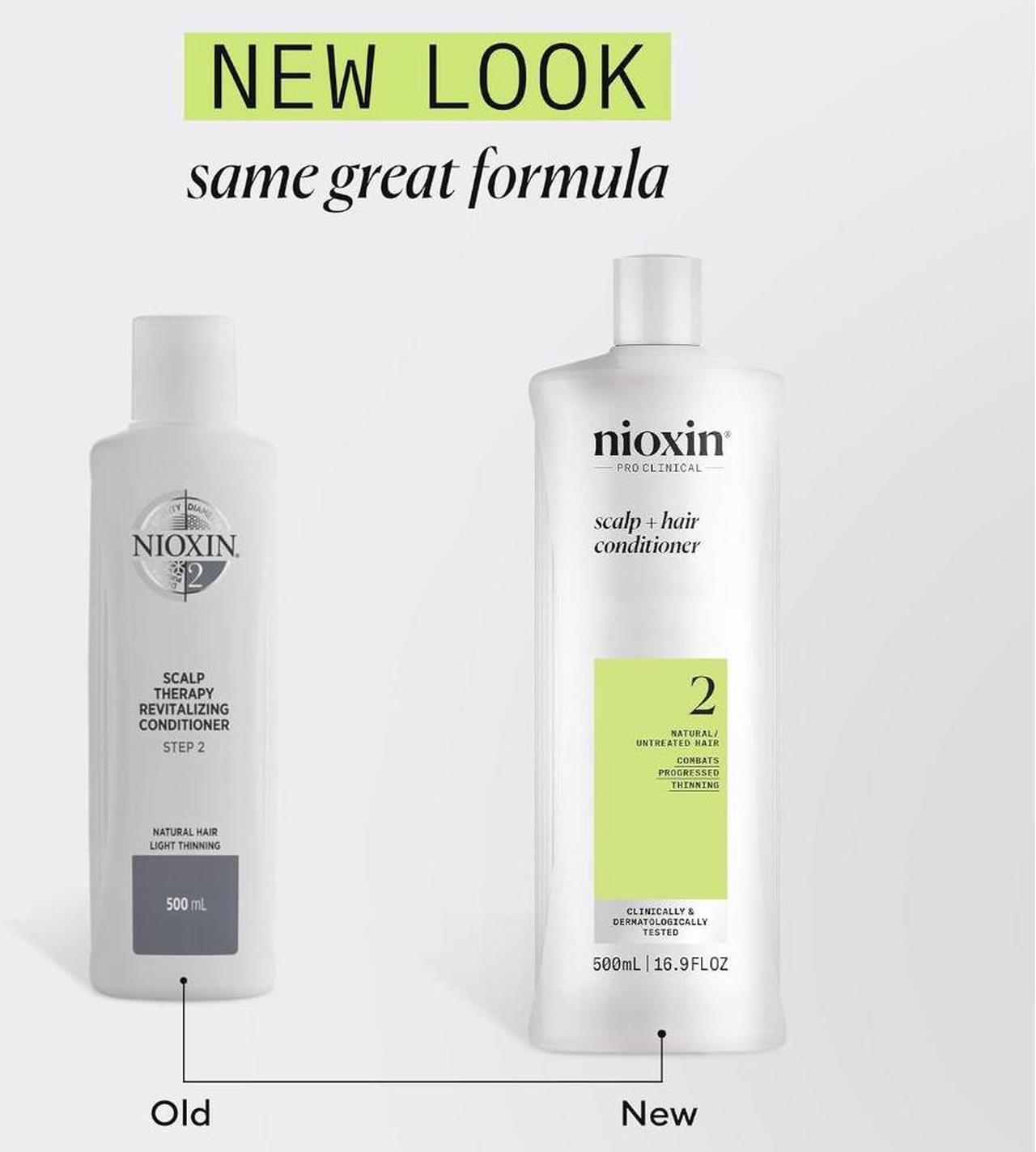 Alt view image 2 of 4 - Nioxin System 2 for Natural Hair with Progressed Thinning Cleanser Shampoo 33.8 oz  and Scalp Therapy Conditioner 33.8 oz - Set