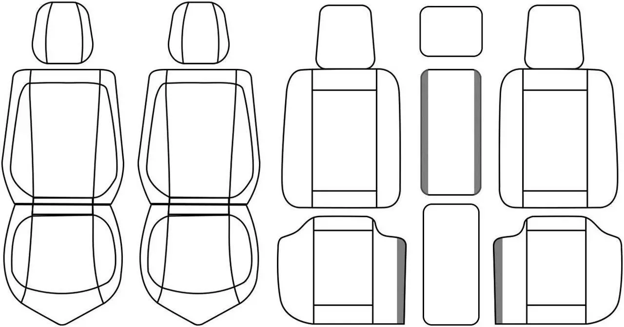 Alt view image 3 of 7 - Comfortable Car Seat Cover, 5 Front And Rear Seats, All-weather Car Seat Cover, PU Leather Car Cushion,Black Green