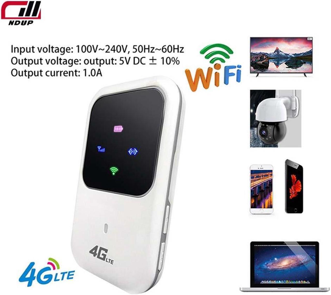 Alt view image 4 of 7 - NDUP H80 Wireless Router - 4G+ Network Support, 100Mbps Peak Download Rate, 2400mAh Battery, Multi-Language LCD Display