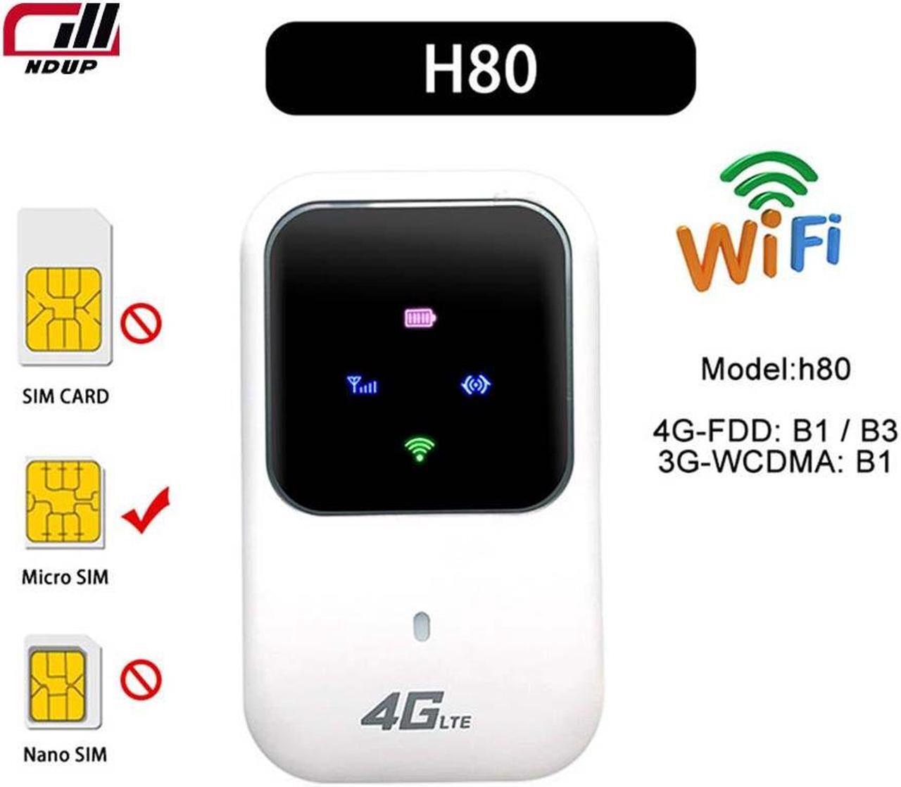 Alt view image 7 of 7 - NDUP H80 Wireless Router - 4G+ Network Support, 100Mbps Peak Download Rate, 2400mAh Battery, Multi-Language LCD Display