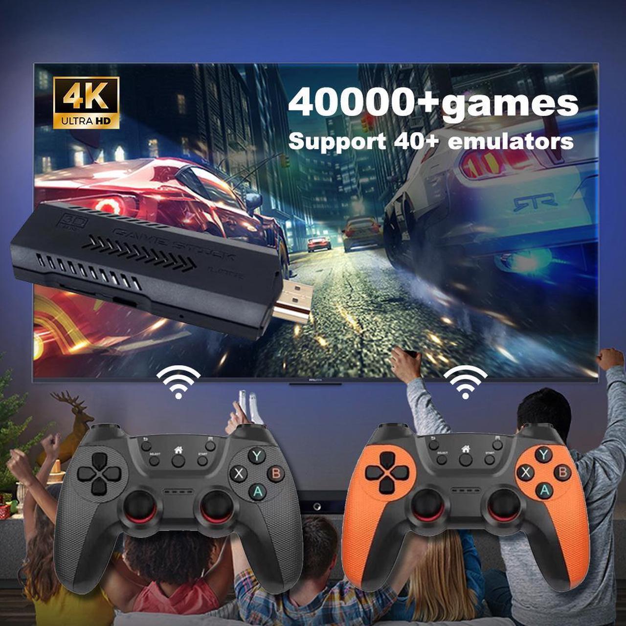 Alt view image 2 of 6 - NDUP X2 Wireless Retro Game Console Set, Smoothly Connected via 4K HDMI, with 40,000 Built-in Classic Games, 40 + Emulators, and Dual Wireless Controllers for Plug & Play 128GB