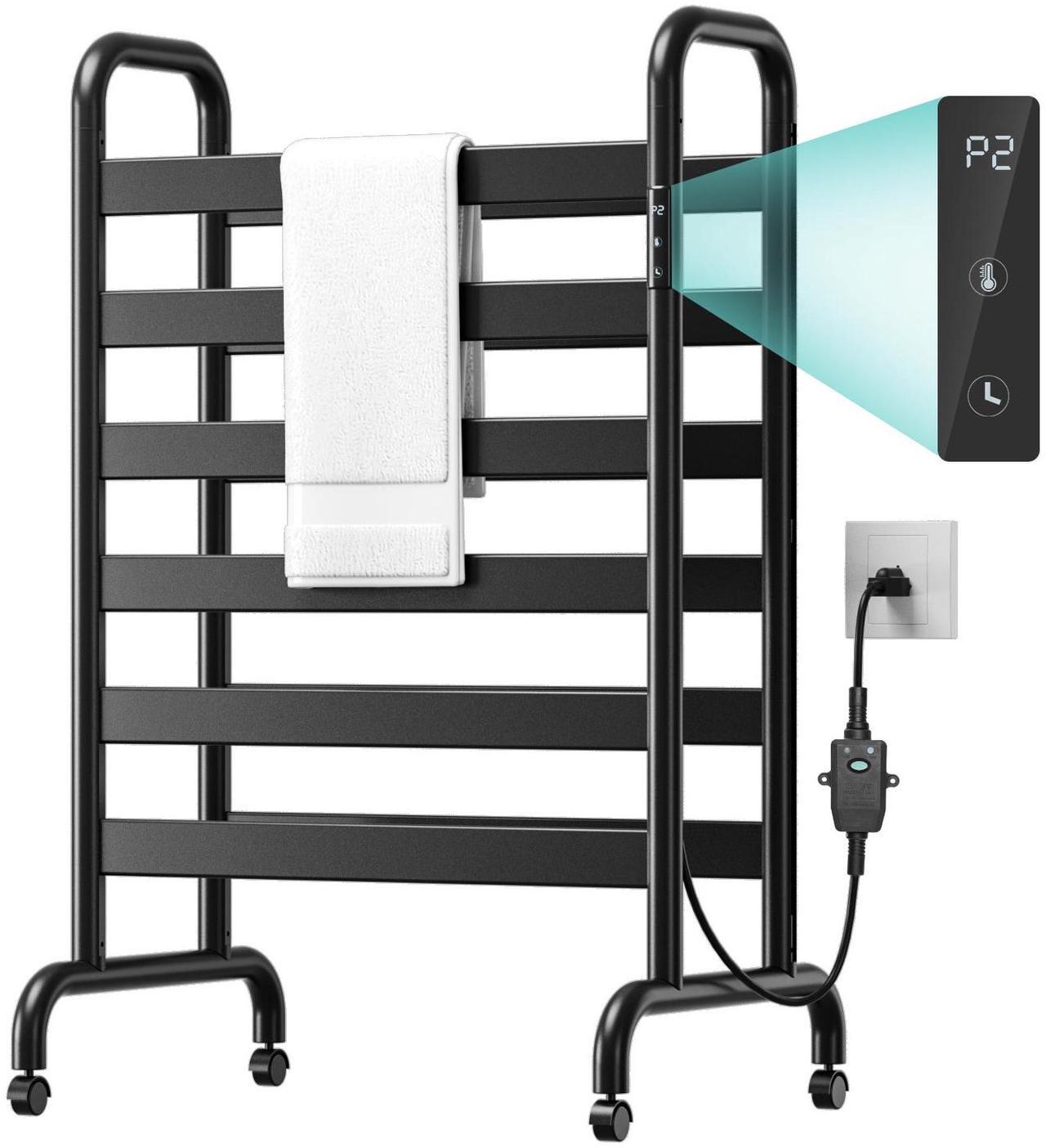 Main image of Wooohoo Freestanding Double-Deck Towel Warmer H95cm  12 Rails & IPX4 Waterproof Smart Touch Control (110-170°F) + 15-Towel Capacity | Perfect for Home/Hotel/Spa