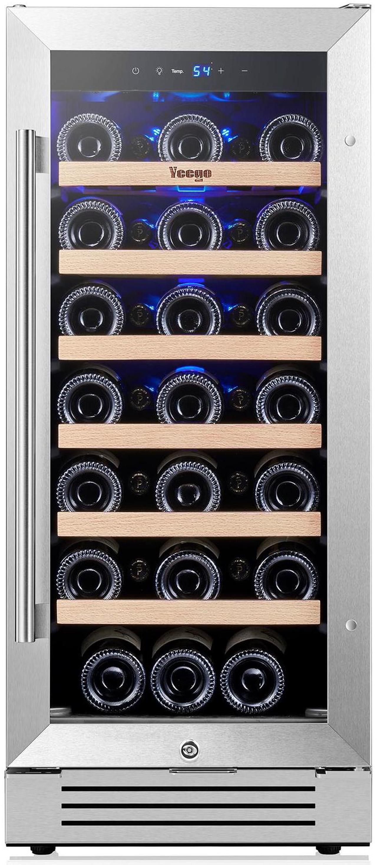 Main image of Yeego 85L Energy-Efficient Wine Refrigerator & Wine Cooler with 33-Bottle Capacity - Compressor Cooling, Adjustable Temperature (40-65°F), Blue LED Lighting - Ideal for Wine Storage in Home, Kitchen
