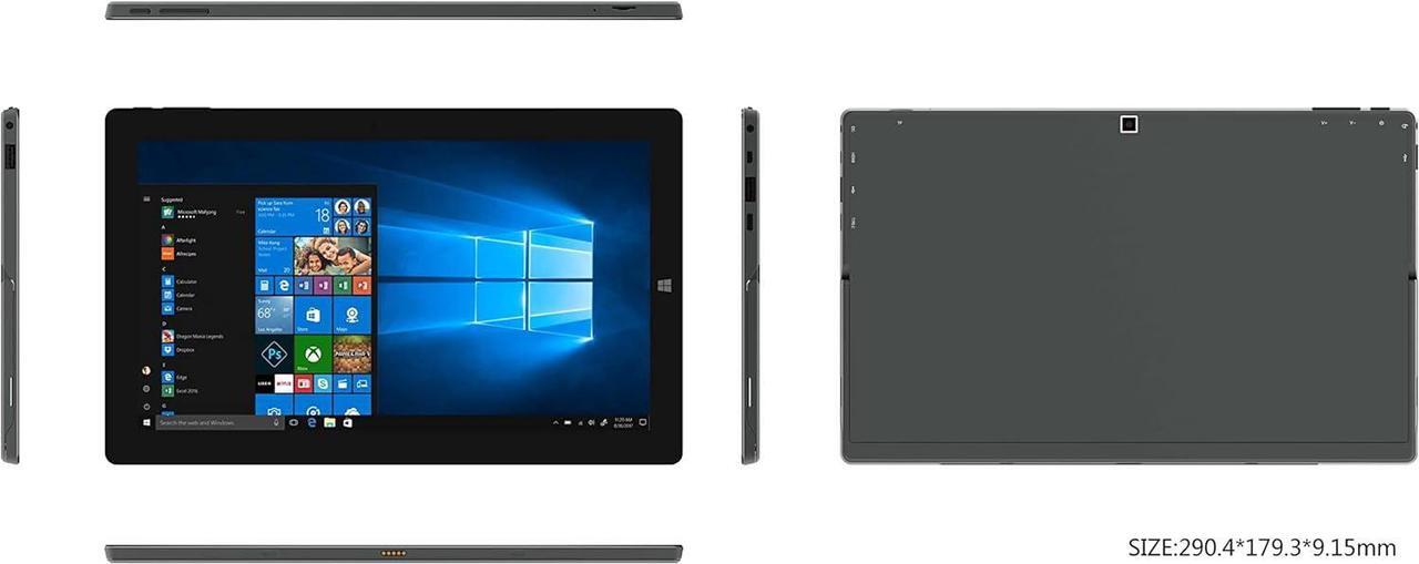 Alt view image 6 of 7 - Elepad Windows Tablet with Keyboard + 11.6 Inch Touchscreen 2 in 1 Laptop + 6GB DDR4, 128GB SSD, Intel J4125, Dual Camera, Micro HDMI, USB3.0, SD Card Slot