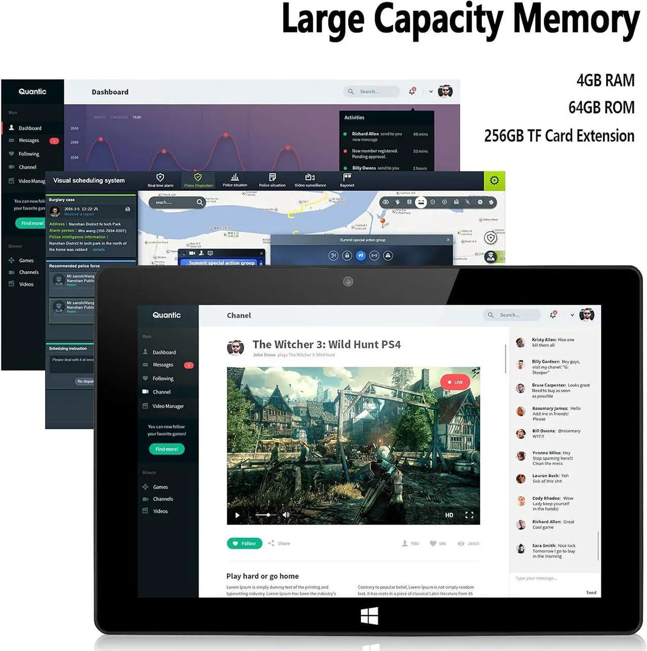 Alt view image 3 of 7 - Elepad 10.1" Windows 11 Tablet PC, Dual-Core CPU Windows Tablet, Ultra Slim 2 in 1 Tablet - 2.4/5G WIFI/4.2 BT/1280*800 Full HD/6GB RAM 64GB ROM Storage/4000mAh/Mini HDMI/USB-C/USB 3.0/2MP+5MP Camera
