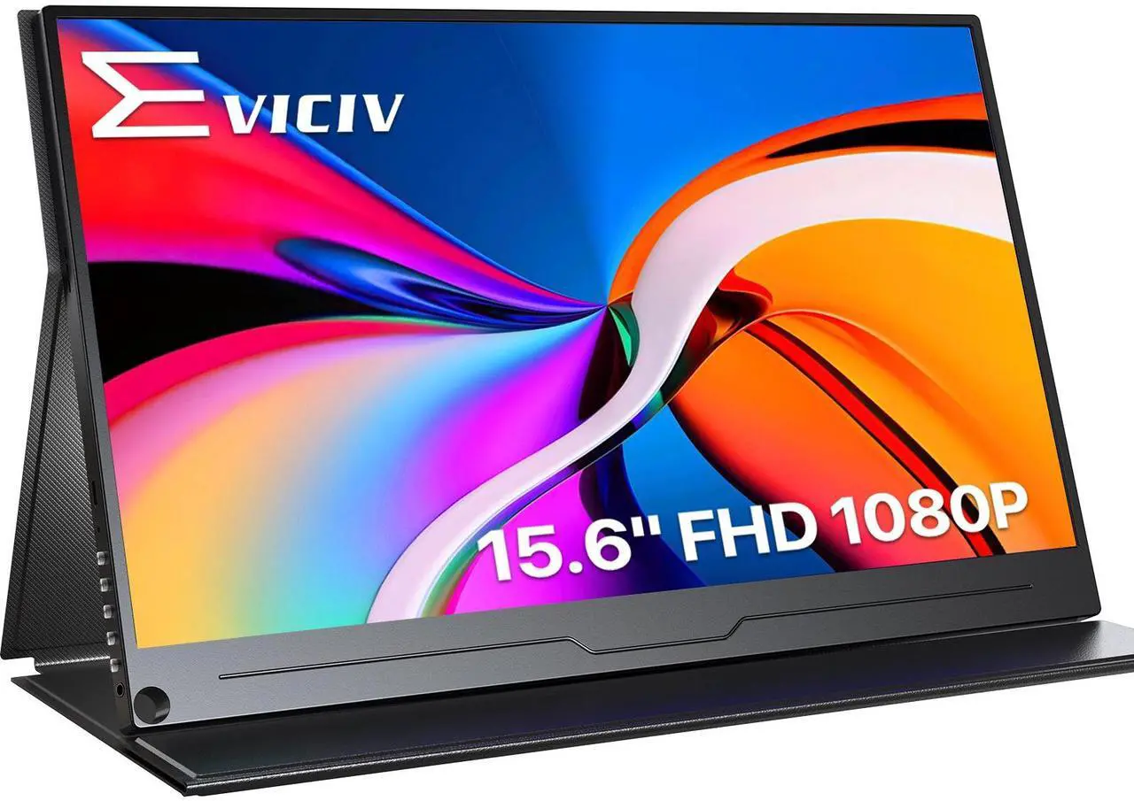 Main image of EVICIV Portable Monitor 15.6" IPS HDR 1920X1080 FHD Eye Care Travel Screen USB C Gaming Monitor Dual Speaker External Monitor HDMI Type-C VESA for Laptop PC Phone w/Case