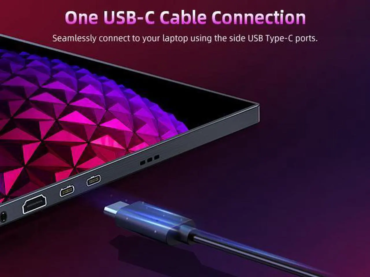 Alt view image 3 of 7 - EVICIV 15.6" 4K Portable Gaming Monitor 3840*1260 UHD Screen USB C Display W/VESA