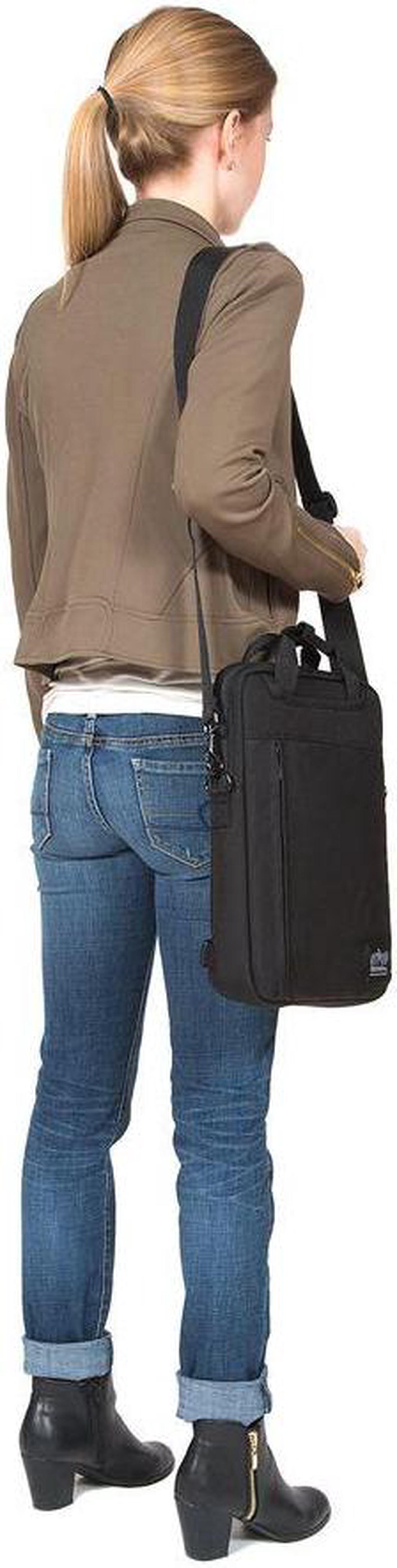 Alt view image 4 of 5 - Manhattan Portage Commuter 13 inches Laptop Bag, Laptop Briefcase with Detachable Straps, Laptop Bag for Men & Women, Commuter Laptop Bag, Grey