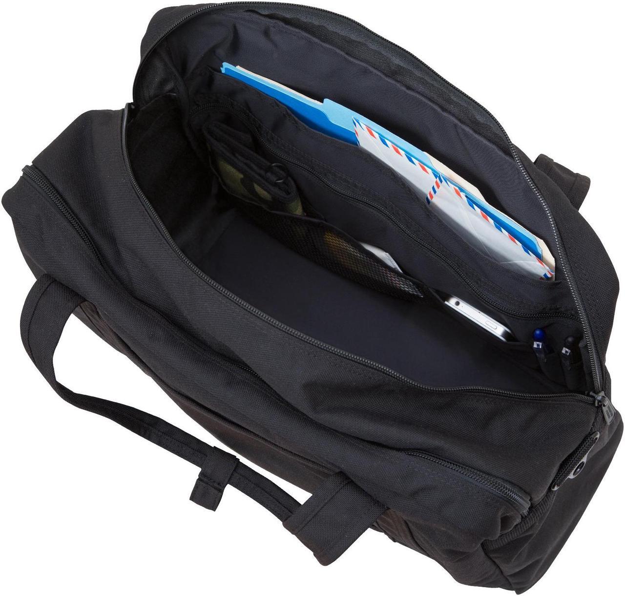 Alt view image 6 of 7 - Manhattan Portage Yorkville Laptop Briefcase, 15"-17" Laptop Briefcase bag with Adjustable Strap, Laptop Briefcase Bag, 17" Laptop Briefcase, Laptop Messenger Briefcase, Black